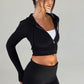 Portia Knit Hoodie - Black