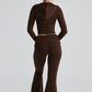 Portia Knit Hoodie - Chocolate