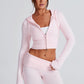 Portia Knit Hoodie - Pink
