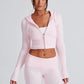 Portia Knit Hoodie - Pink