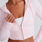 Portia Knit Hoodie - Pink