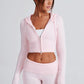 Portia Knit Hoodie - Pink