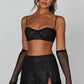 Posie Mini Skirt - Black Sparkle