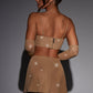 Posie Mini Skirt - Gold Sparkle