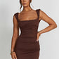 Ria Mini Dress - Chocolate