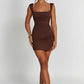 Ria Mini Dress - Chocolate