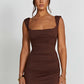 Ria Mini Dress - Chocolate