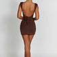 Ria Mini Dress - Chocolate