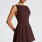 Rory Mini Dress - Plum Brown