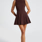 Rory Mini Dress - Plum Brown