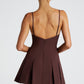 Rory Mini Dress - Plum Brown