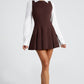 Rory Mini Dress - Plum Brown