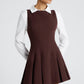 Rory Mini Dress - Plum Brown
