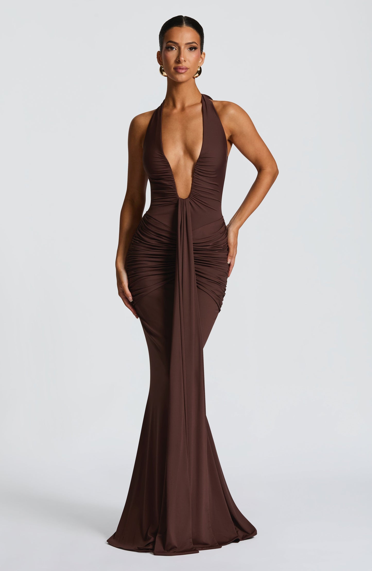 Rosetta Maxi Dress - Plum Brown