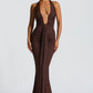 Rosetta Maxi Dress - Plum Brown