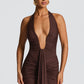 Rosetta Maxi Dress - Plum Brown