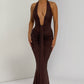 Rosetta Maxi Dress - Plum Brown