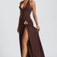 Saira Maxi Skirt - Plum Brown