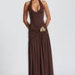 Saira Maxi Skirt - Plum Brown