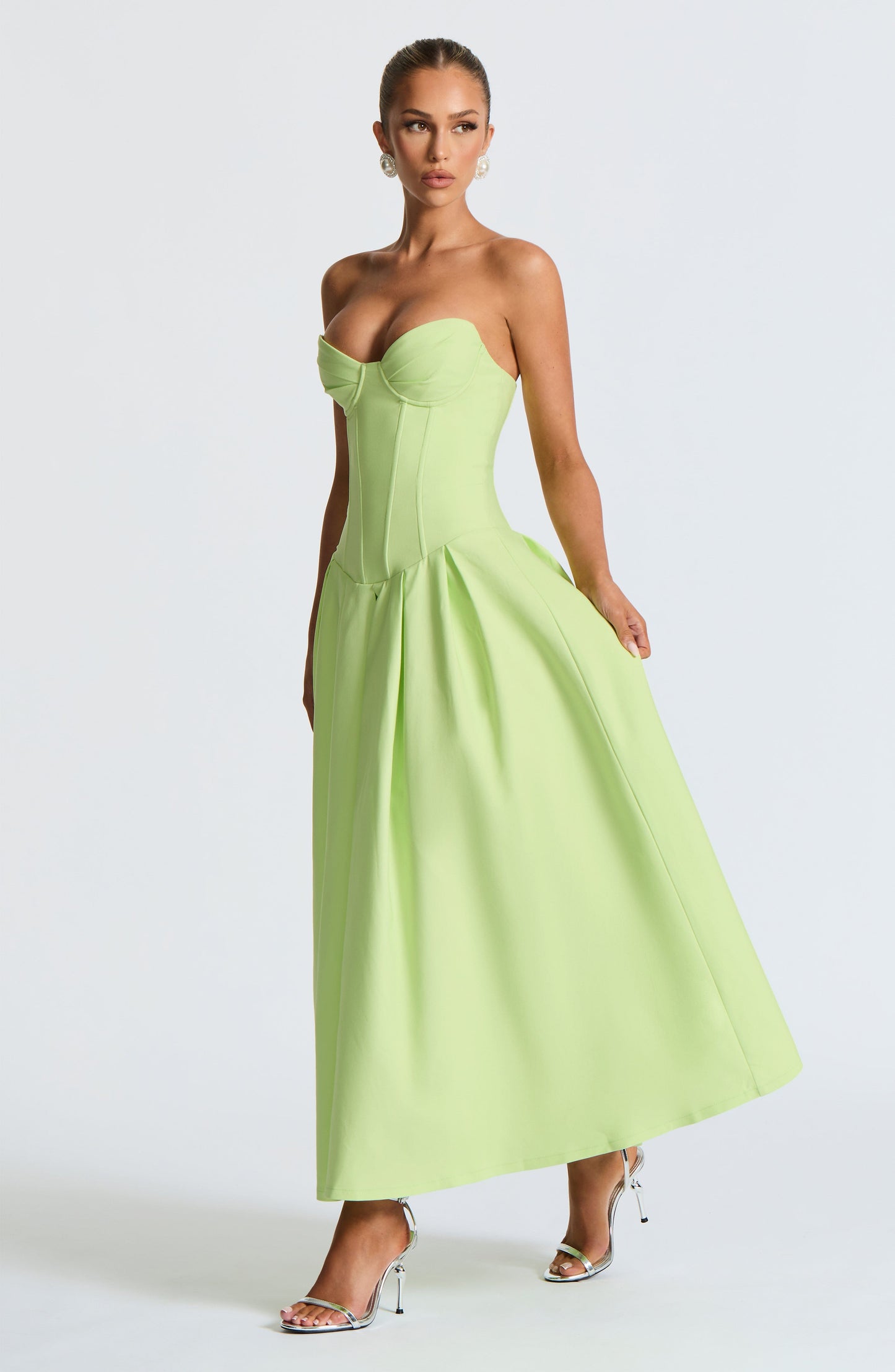 Salma Midi Dress - Lime