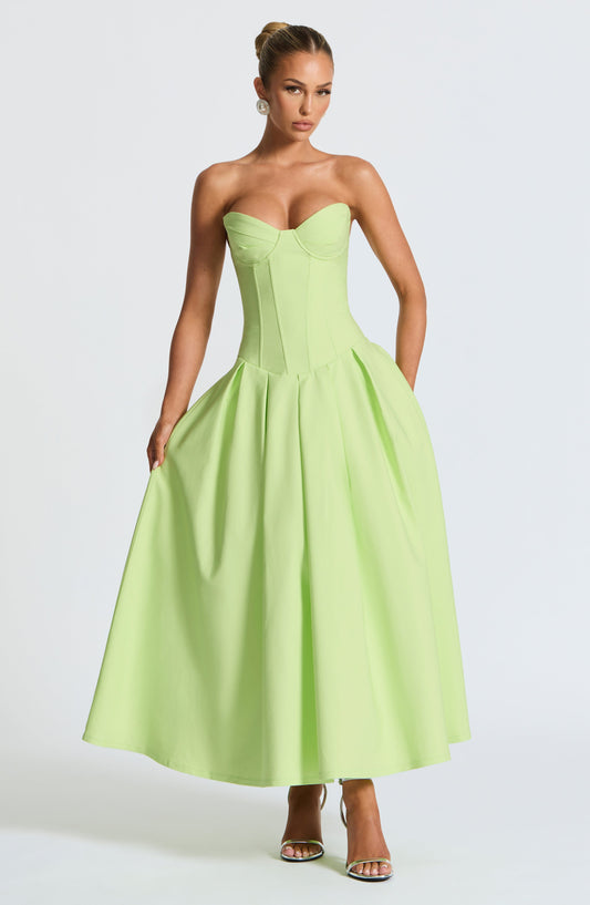 Salma Midi Dress - Lime