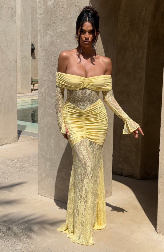 Sauline Maxi Dress - Lemon