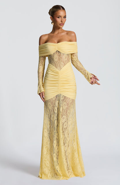 Sauline Maxi Dress - Lemon