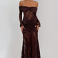 Sauline Maxi Dress - Plum Brown