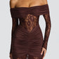 Sauline Maxi Dress - Plum Brown