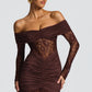 Sauline Maxi Dress - Plum Brown