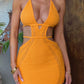 Selena Mini Dress - Tangerine