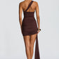 Shazia Mini Dress - Plum Brown