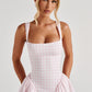 Sherrie Midi Dress - Blush Gingham