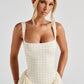 Sherrie Midi Dress - Lemon Gingham