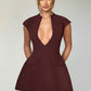 Suri Mini Dress - Brown