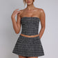 Tabitha Mini Skirt - Black/White