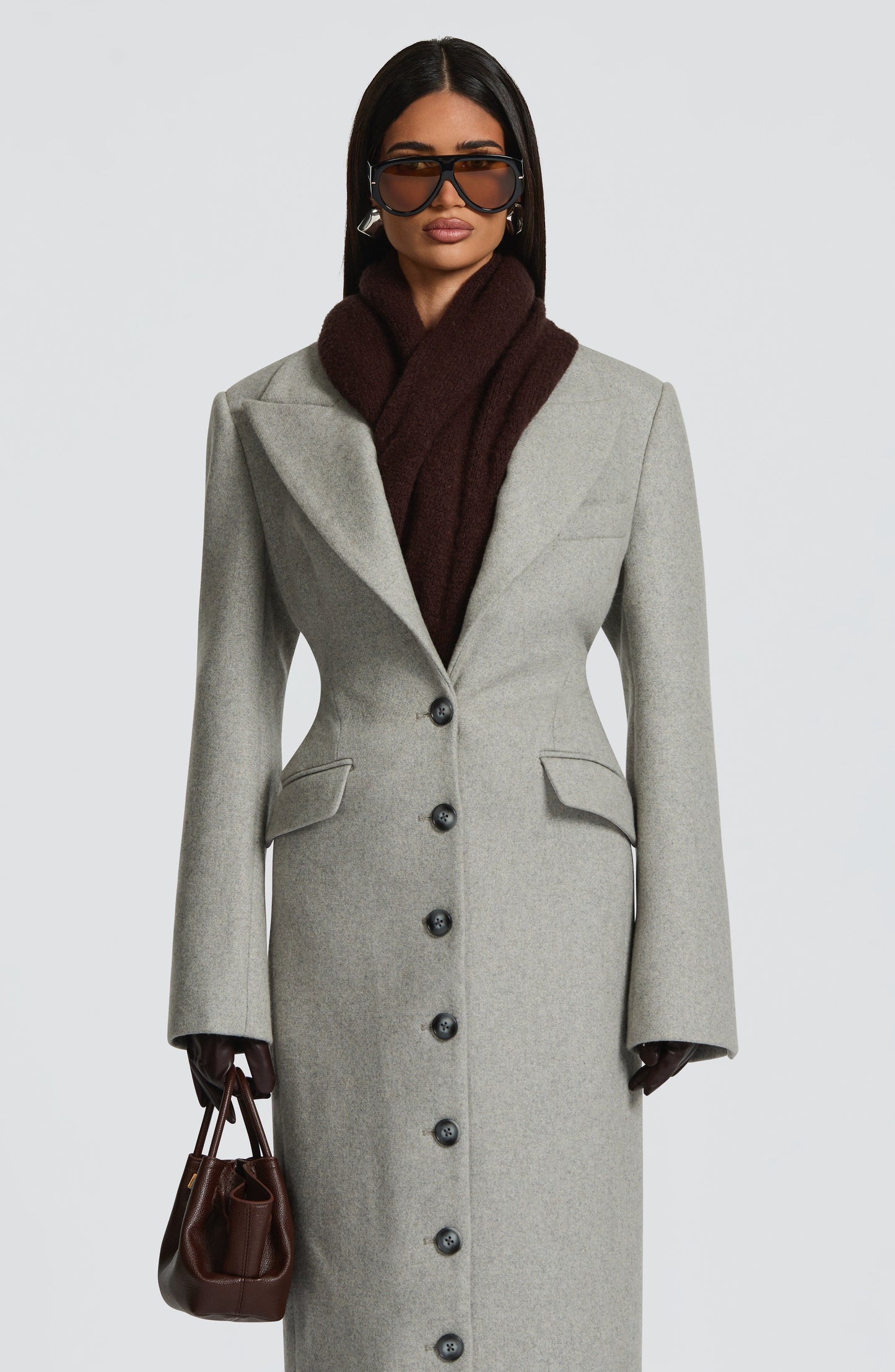 Talin Scarf - Plum Brown