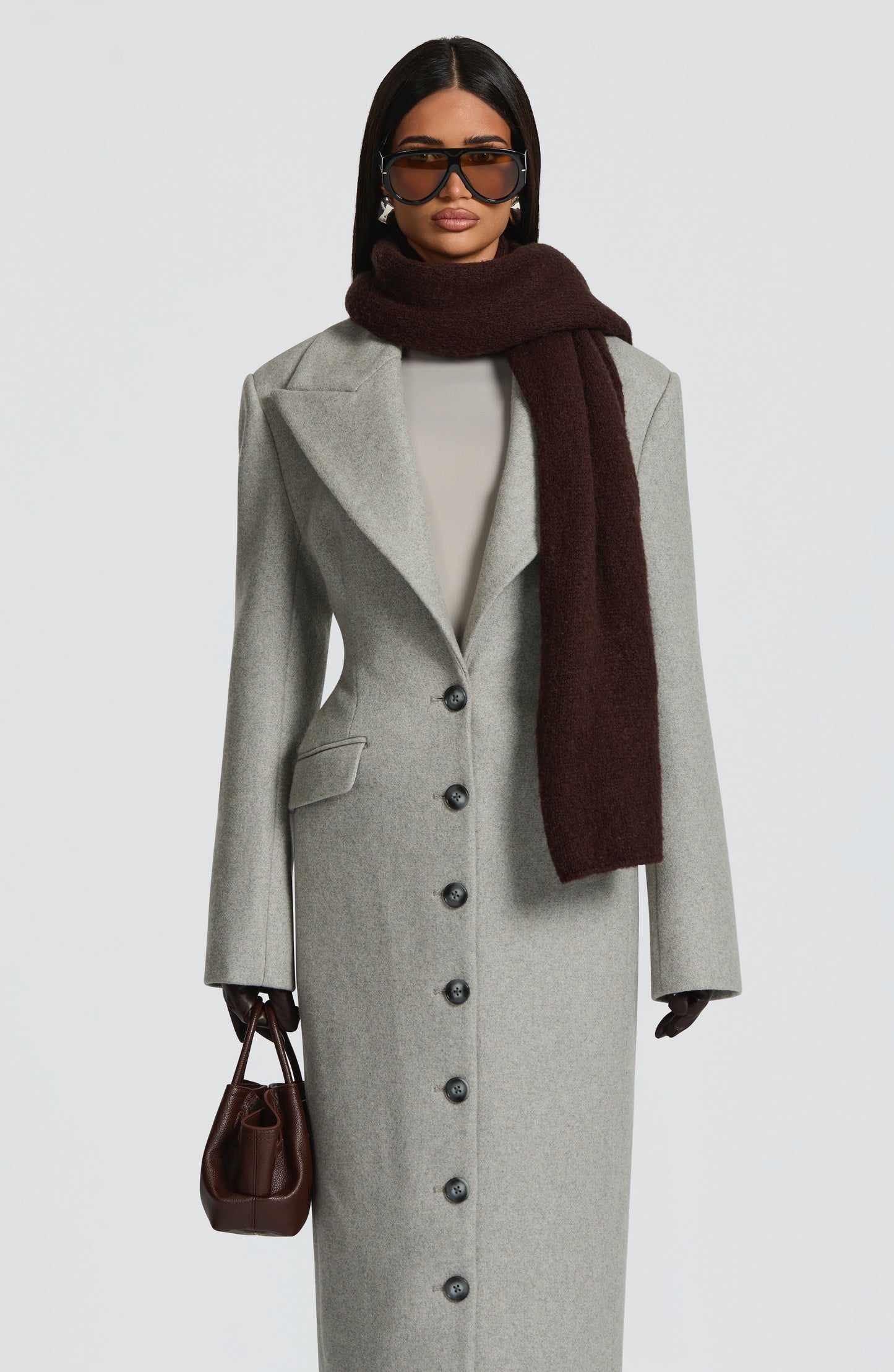 Talin Scarf - Plum Brown