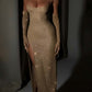 Trixie Maxi Dress - Gold Sparkle