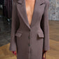 Ursula Coat - Plum Brown