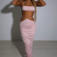 Valencia Maxi Skirt - Baby Pink Sparkle