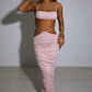 Valencia Maxi Skirt - Baby Pink Sparkle