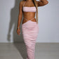 Valencia Maxi Skirt - Baby Pink Sparkle