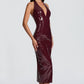 Violette Midi Dress - Cherry Lacquer