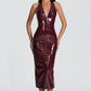 Violette Midi Dress - Cherry Lacquer