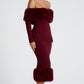 Vittoria Midi Dress - Wine