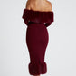 Vittoria Midi Dress - Wine