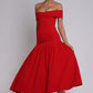 Wilhelmina Midaxi Dress - Red