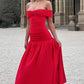 Wilhelmina Midaxi Dress - Red