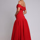 Wilhelmina Midaxi Dress - Red